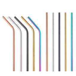 Canudos reutilizáveis para bebidas de metal, 2 peças, aço inoxidável colorido, reto e dobrável + 1 escova para acessórios de bar e festas em casa - Image 5