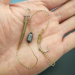 Anzóis combinados para pesca, equipamento de pesca artesanal, anzóis prontos para pescar, tamanho 4 #6 # - Image 1
