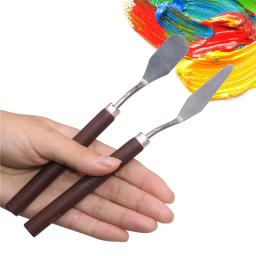 1 pçs espátula de aço inoxidável paleta faca pintura a óleo raspador artista para mistura de cores ferramentas pintura materiais de arte - Image 2