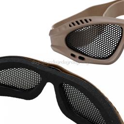 Óculos de proteção para airsoft, óculos táticos ao ar livre antiembaçante com malha de metal 3 cores n06 - Image 4