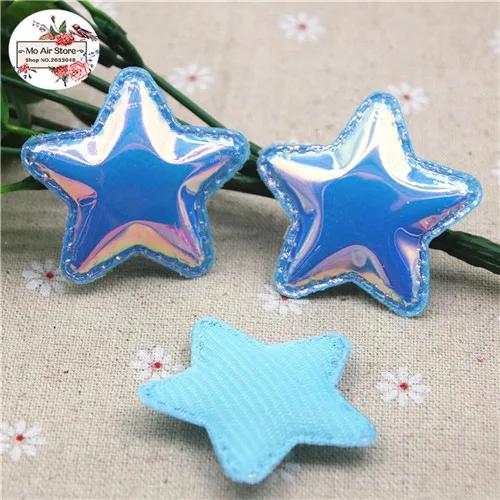 Remendos Brilhantes em Forma de Estrela de Plutônio - 12 Peças de Feltro Acolchoado para Decoração e Acessórios de Cabelo, 4.5cm