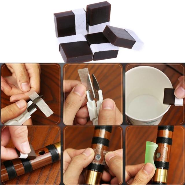 Cola de diafragma de flauta sólida ootdty, para flauta de metal de bambu tradicional, peças dizi chinesas