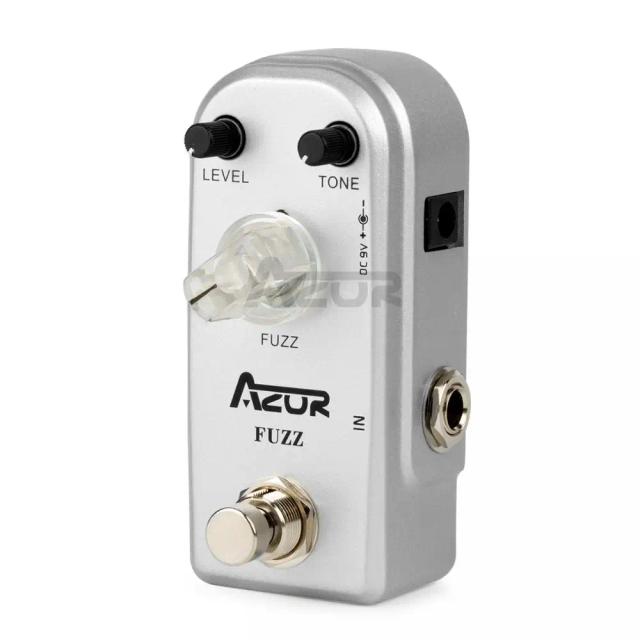 Fuzz Mini Pedal Azor AP-303 para Guitarra em Liga de Alumínio com True Bypass - Acessório Essencial para Efeitos de Guitarra