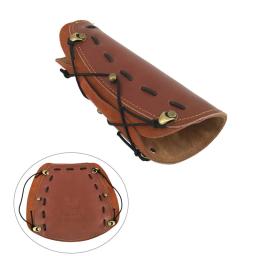 Protetor de braço com arco em couro tradicional, equipamento de proteção ajustável para arco, acessórios de tiro com arco, caça, 1 peça - Image 2