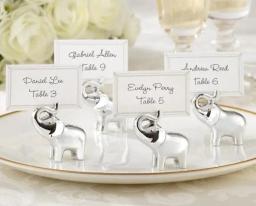 Promoção de fábrica-porta-cartões elefante prata para mesa de casamento decoração para festas lembranças presente para chá de panela - Image 3