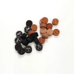 Ponta de taco de bilhar nili 6 peças, 6 camadas, 14mm, preto/marrom, 2 cores, vara de pele de porco, acessórios para bilhar - Image 3