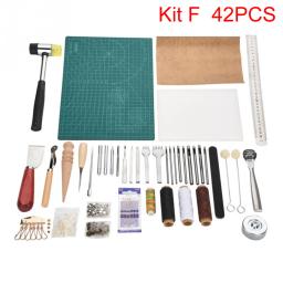 Sanbest-kit de ferramentas para artesanato em couro, conjunto de acessórios para costura, escultura em couro, groover, trabalho, diy - Image 5