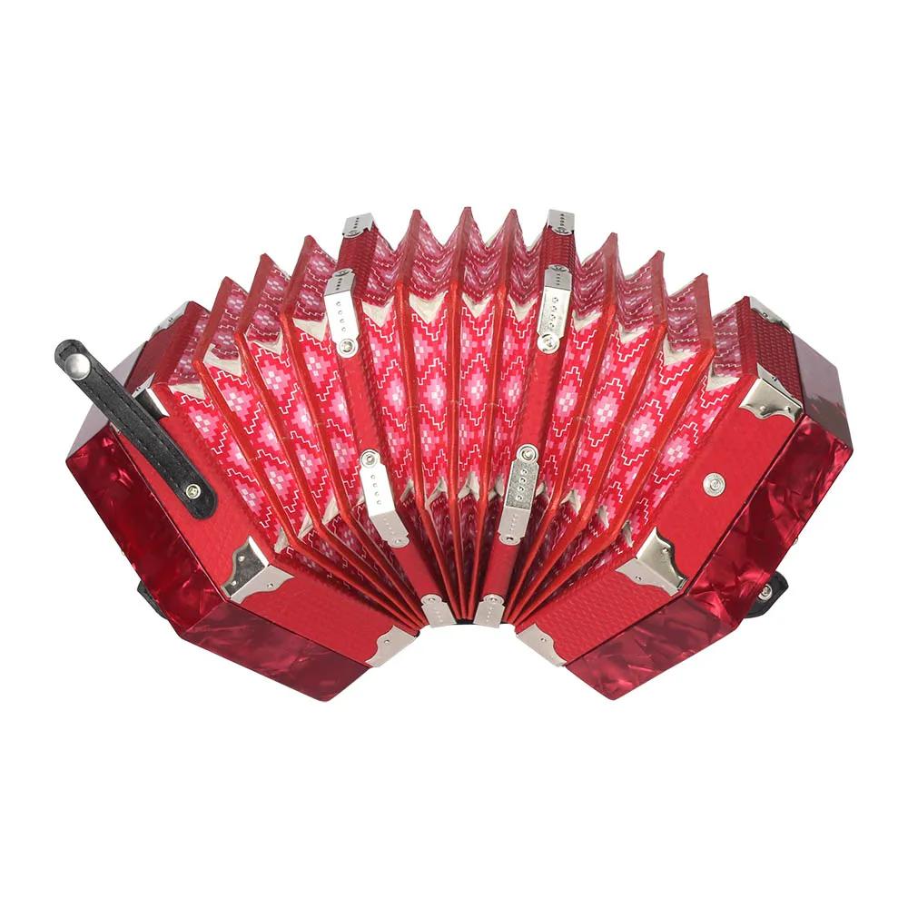Alta qualidade concertina acordeão 20-button 40-reed anglo estilo com bolsa de transporte e alça de mão ajustável - Image 1