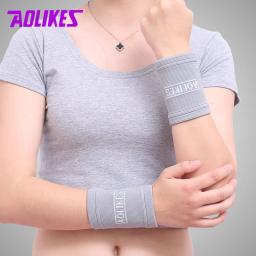 Aolikes-Suporte para Pulso Masculino, Pulseira Esportiva, Sweatband para Ginásio, Vôlei, Ténis, Faixa de Suor para Mão, Protetor Envoltório, 1 Par - Image 4