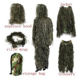 3d universal ternos de camuflagem roupas da floresta tamanho ajustável ghillie terno para a caça militar do exército tático sniper set kits - Image 3