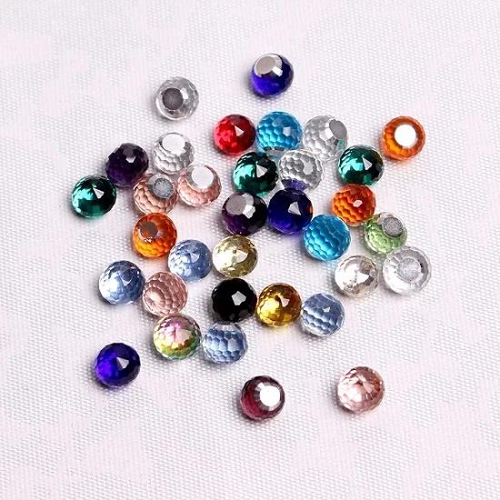 Contas de Vidro de Cristal Facetadas para DIY: Adesivos Planos em 6/8/10/12mm para Brincos e Colares Elegantes