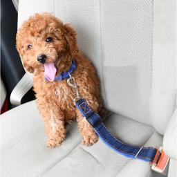 Cinto de segurança para cães de estimação, ajustável, correia de proteção para filhotes, ajustador em chumbo, material de viagem - Image 6