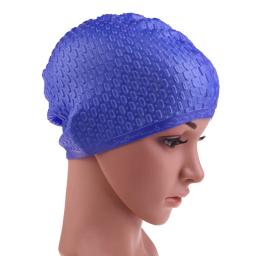 Touca de natação unissex de silicone, touca flexível à prova d'água para adultos, cobertura para cabeça de natação, à prova d'água - Image 3