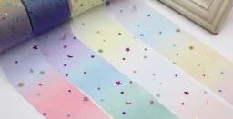 Fita de organza com lantejoulas arco-íris brilhante, 60mm (1 estrutura), material para festa de casamento, materiais para montagem feita à mão - Image 3
