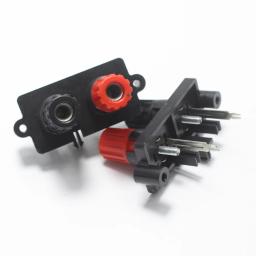 Cabeça amplificadora de fio de led 2pin, cabeça externa banana jack 2pin amplificador de caixa de som com encaixe de áudio, interruptor de terminal de mola led diy, 2 peças - Image 2