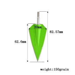 Ponta de ponta de flecha para caça, 3 unidades, arquearia, cor verde, para áreas externas, arco e flecha - Image 4