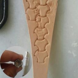 Ferramenta de impressão de couro, sela de liga, escultura em couro artesanal, artesanato, faça você mesmo, selos de perfuração de couro e metal, 1 peça - Image 5