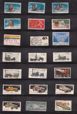 Selos postais vintage com Post Mark, papel para coleta, sem repetição, todos diferentes, EUA, 300 pcs por lote - Image 2