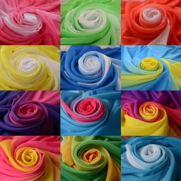 100D 2 tons rampa chiffon material gradiente gradual chiffon tecido transparente sombreado cor tecido de palco - Image 1