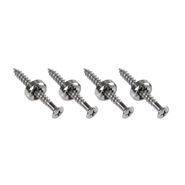 Pulverizadores de Ponta para Guitarra: Ponteiras Articuladas de Metal Cromado com Parafusos e Montagem no Pescoço com 4 Argolas