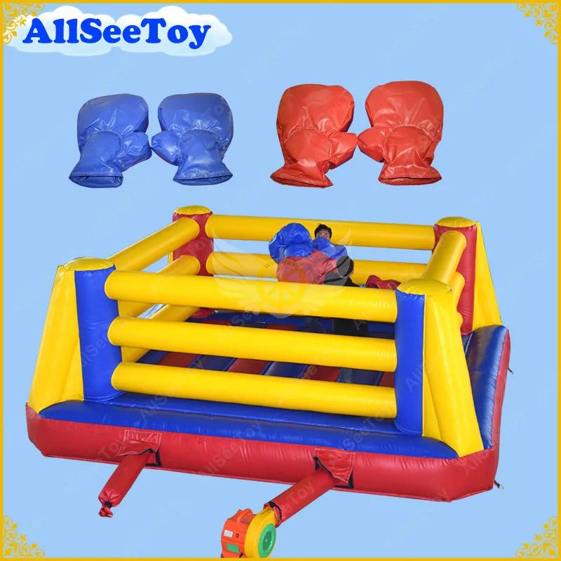 5 m por 5 m Ringue De Boxe Inflável Playground, conjunto 2 Gigante Luvas Incluem, Inflável Jogo de Luta, arena inflável para Adultos E Crianças - Image 1