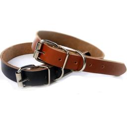 Coleira de couro sintético para cachorros e gatos, suprimento para o pescoço, coleira ajustável de couro para cães pequenos e grandes - Image 1