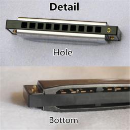 Órgão de boca diatônica com estojo, harmônica de 10 furos, instrumento musical de afinação de harpa, tom 10 C, pistas de blues, crianças - Image 6