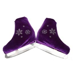Veludo sapatos capa para patinação artística, acessórios monocromáticos rolo, esportes rosa neve padrão, crianças e adultos, 24 cores - Image 4