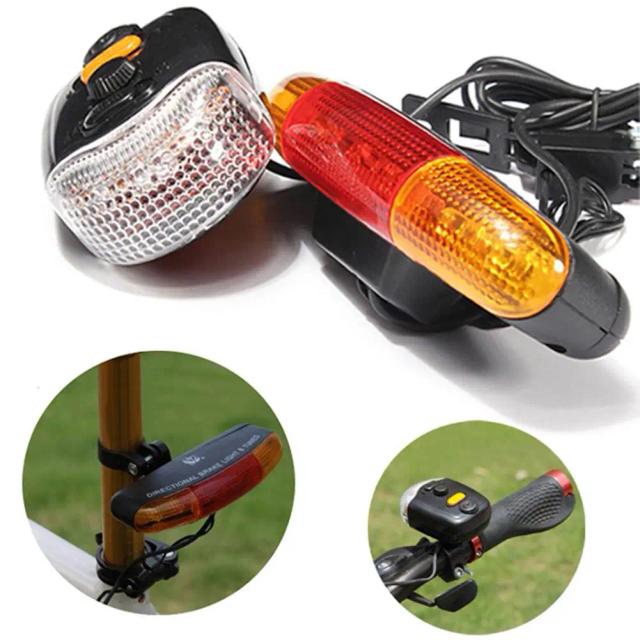 Sinalização de Segurança para Bicicleta: Seta LED com Luz de Freio e Buzina Integradas
