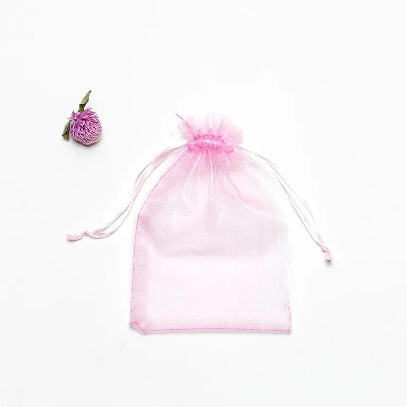 Bolsa para presente e embalagem de joias, 50 unidades, em organza, doces, festa de casamento, lembranças, bolsas personalizáveis, presente, sacolas - Image 1