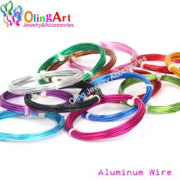 OLINGART-Fio De Alumínio para Jóias, Artesanato Macio, Metal Pintado Versátil, Brincos Gargantilha e Colar DIY, 3m Roll, 1.0mm - Image 2
