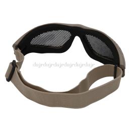Óculos de proteção para airsoft, óculos táticos ao ar livre antiembaçante com malha de metal 3 cores n06 - Image 3