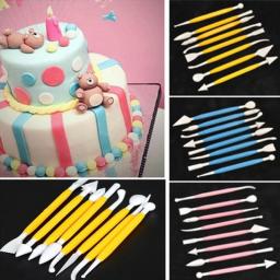 Molde de plástico para confeitaria, faça você mesmo, ferramenta de artesanato de 8 espaços, para fondant, bolo, pastelaria, cortador de chocolate, decoração de flores, argila - Image 3