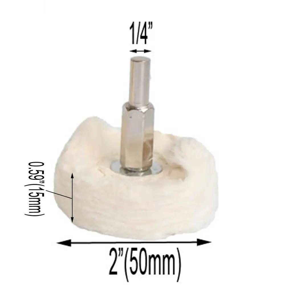 Algodão polimento lustrando roda, branco Flannelette Cone, coluna, cogumelo, em forma de T moagem cabeça para broca, alta qualidade, 1pc, 2 ", 3", 4" - Image 1