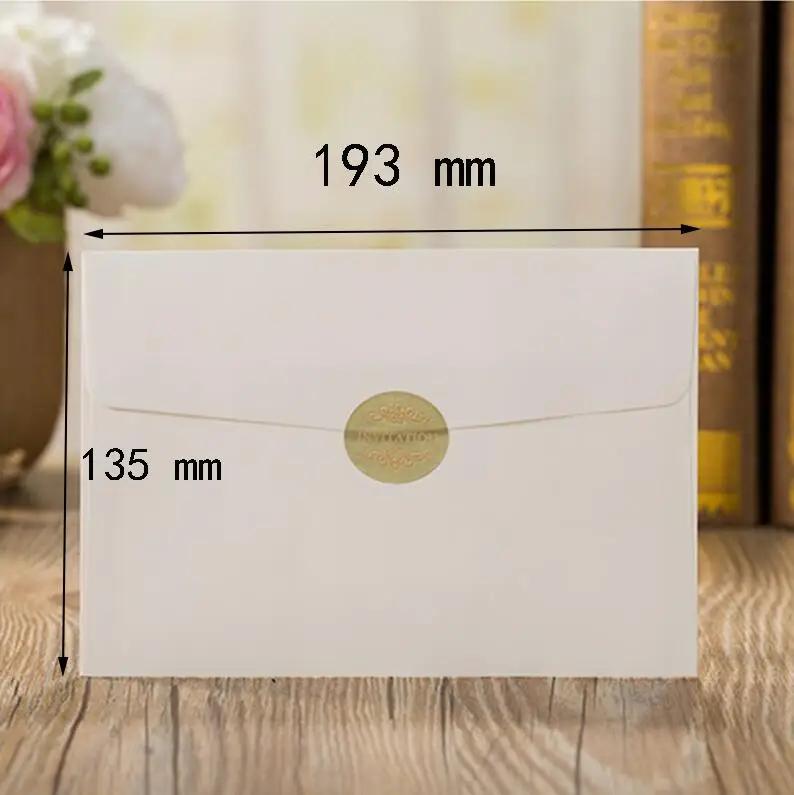 Convites e envelopes para casamento, decoração, anti-reflexo, corte a laser, dourado, azul - Image 1