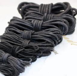 Fio de corda de couro genuíno para DIY Jóias Artesanato, preto fosco, marrom, cinto fosco, redondo, cor natural, 100% genuíno, 2 m - Image 4