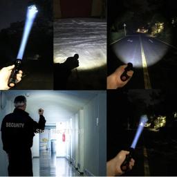 Poderosa lanterna led recarregável ultra brilhante tocha t6/l2/v6 zoomable led lanterna de acampamento ao ar livre luz led tocha lâmpada - Image 2