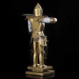Escultura de réplica de guerreiro de besta de metal medieval vintage feito à mão de armadura de ferro cavaleiro estátua ornamento decoração acessórios de artesanato - Image 4