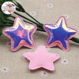 4.5cm 12 pçs estrela remendos brilhante plutônio estrela forma acolchoada feltro apliques para decoração diy acessórios de cabelo - Image 4