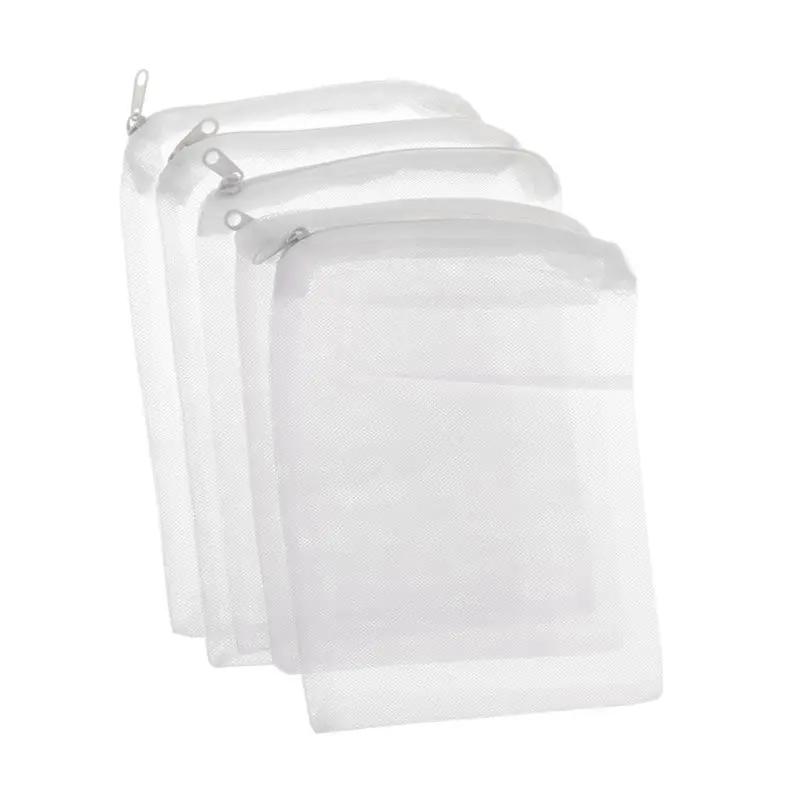 5 pçs saco de filtro de aquário tanque de peixes saco de malha com zíper lagoa líquida para bio bola de isolamento de carbono ativo armazenamento de peixes aquáticos pet filtro - Image 1