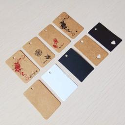 100 pçs/lote multi-estilo kraft etiquetas de papel em branco para roupas etiquetas/comida/bagagem/saco/caixa de presente papelão tags - Image 6