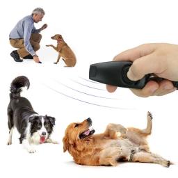 Lanlan 2 in1 cão de estimação filhote de cachorro gato treinamento clicker apito clique trainer obediência preto - Image 4