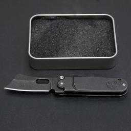 Mini faca dobrável de feijão, faca com lâmina de aço 440, cabo de aço para acampamento, caça, facas táticas de sobrevivência, faca de bolso para uso ao ar livre, ferramenta edc - Image 3