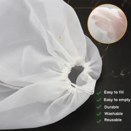 Sacola de filtro de fabricação de cerveja, 38x45cm, reutilizável, malha de nylon, filtro de comida, sacola de fermentação de grão para fazer vinho, fabricação de cerveja em casa, filtro de tipo balde - Image 3