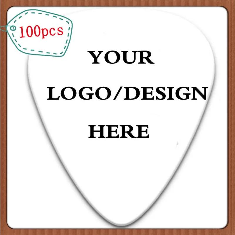 100pcs Personalizado em Branco Celuloid Guitar Picks Faça seu próprio logotipo Design Double Side Impressão Normal Frete Grátis - Image 1