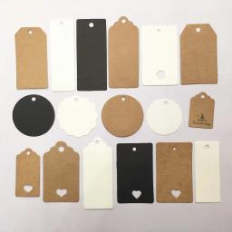 Etiquetas penduradas em papel kraft 50 peças, estilo multi-style etiquetas de embalagem caixas de doces de casamento/aniversário etiquetas de preço para flores/cosméticos - Image 1