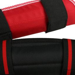 Caneleira para combate mma, taekwondo, protetor de perna para treinamento de esportes, vermelho e preto - Image 5