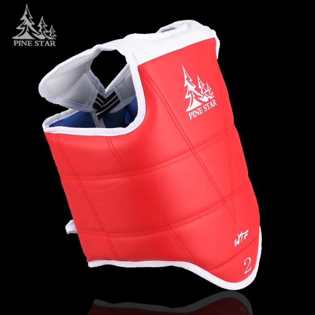 Proteção para Taekwondo Pinestar-pu: Couro Azul e Vermelho para Treinamento e Competição, Ideal para Homens e Mulheres