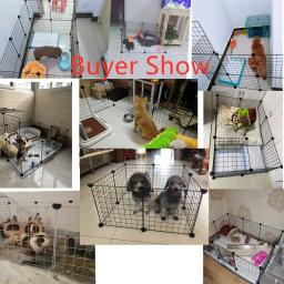 Pet cercadinho de metal cerca com porta, DIY gaiola casa para pequenos animais, gaiola dobrável, cobaias, hamster, coelho, cachorro, 36pcs - Image 6