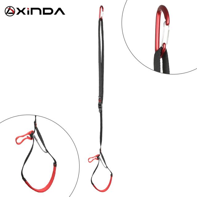 Dispositivo de Cinto Ajustável em Poliéster para Escalada com Laço de Pé e Faixa de Webbing
